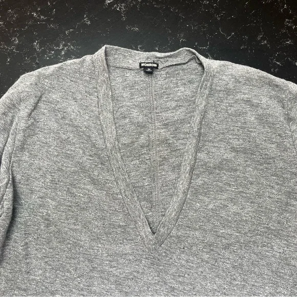 Monrow, Gray, Long Sleeve Tee - Picture 3 of 6